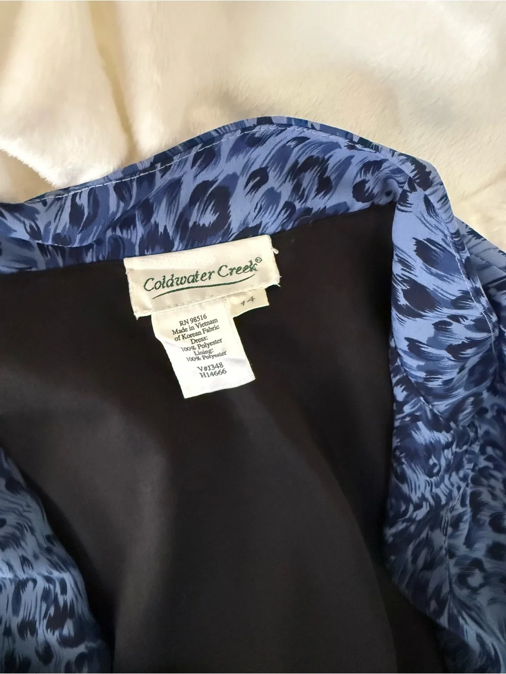 Coldwater Creek Blue Leopard Print Sleeveless Maxi Dress - Picture 16 of 16